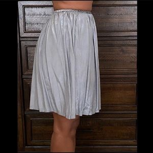 Silver Metallic Skirt